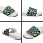 New Zealand Kakariki Taniko Motifs Slide Sandals Maori Poi Dance Costume Inspired