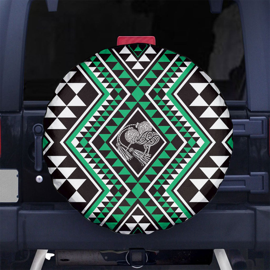 New Zealand Kakariki Taniko Motifs Spare Tire Cover Maori Poi Dance Costume Inspired
