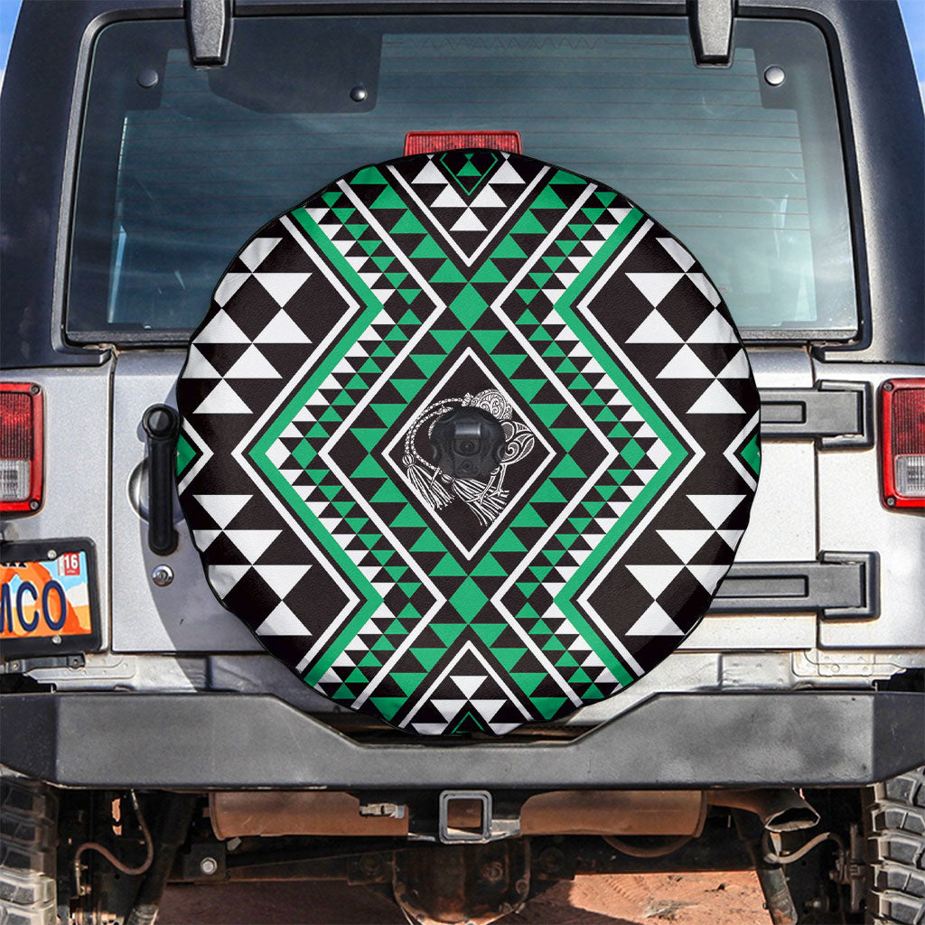 New Zealand Kakariki Taniko Motifs Spare Tire Cover Maori Poi Dance Costume Inspired
