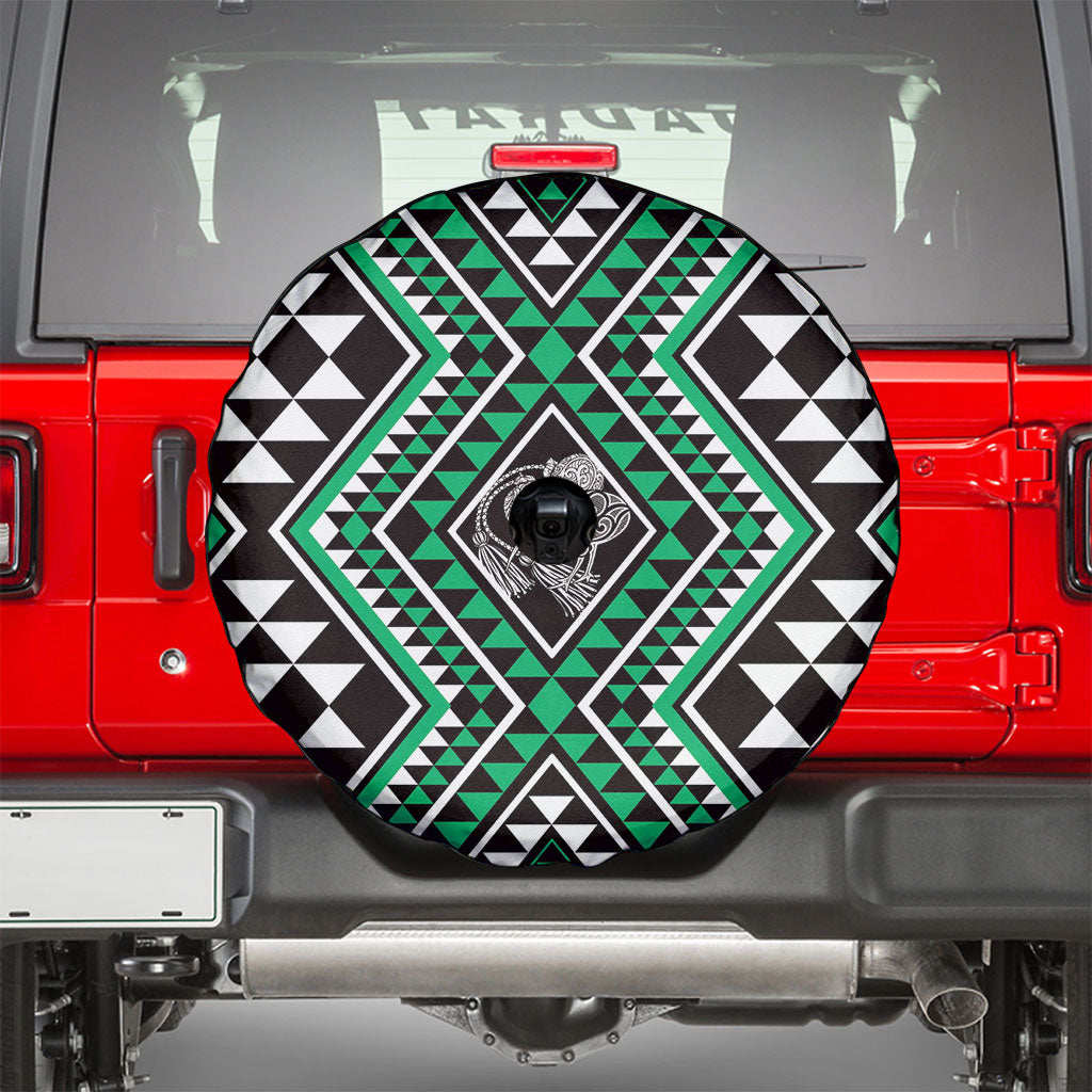 New Zealand Kakariki Taniko Motifs Spare Tire Cover Maori Poi Dance Costume Inspired