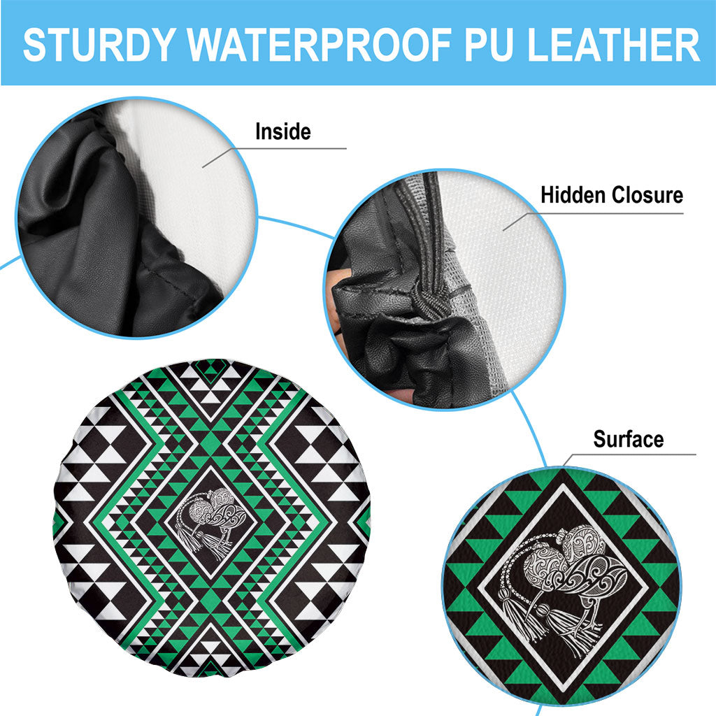 New Zealand Kakariki Taniko Motifs Spare Tire Cover Maori Poi Dance Costume Inspired