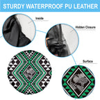 New Zealand Kakariki Taniko Motifs Spare Tire Cover Maori Poi Dance Costume Inspired