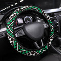 New Zealand Kakariki Taniko Motifs Steering Wheel Cover Maori Poi Dance Costume Inspired