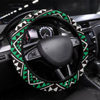 New Zealand Kakariki Taniko Motifs Steering Wheel Cover Maori Poi Dance Costume Inspired