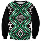 New Zealand Kakariki Taniko Motifs Sweatshirt Maori Poi Dance Costume Inspired