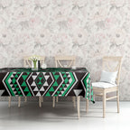 New Zealand Kakariki Taniko Motifs Tablecloth Maori Poi Dance Costume Inspired