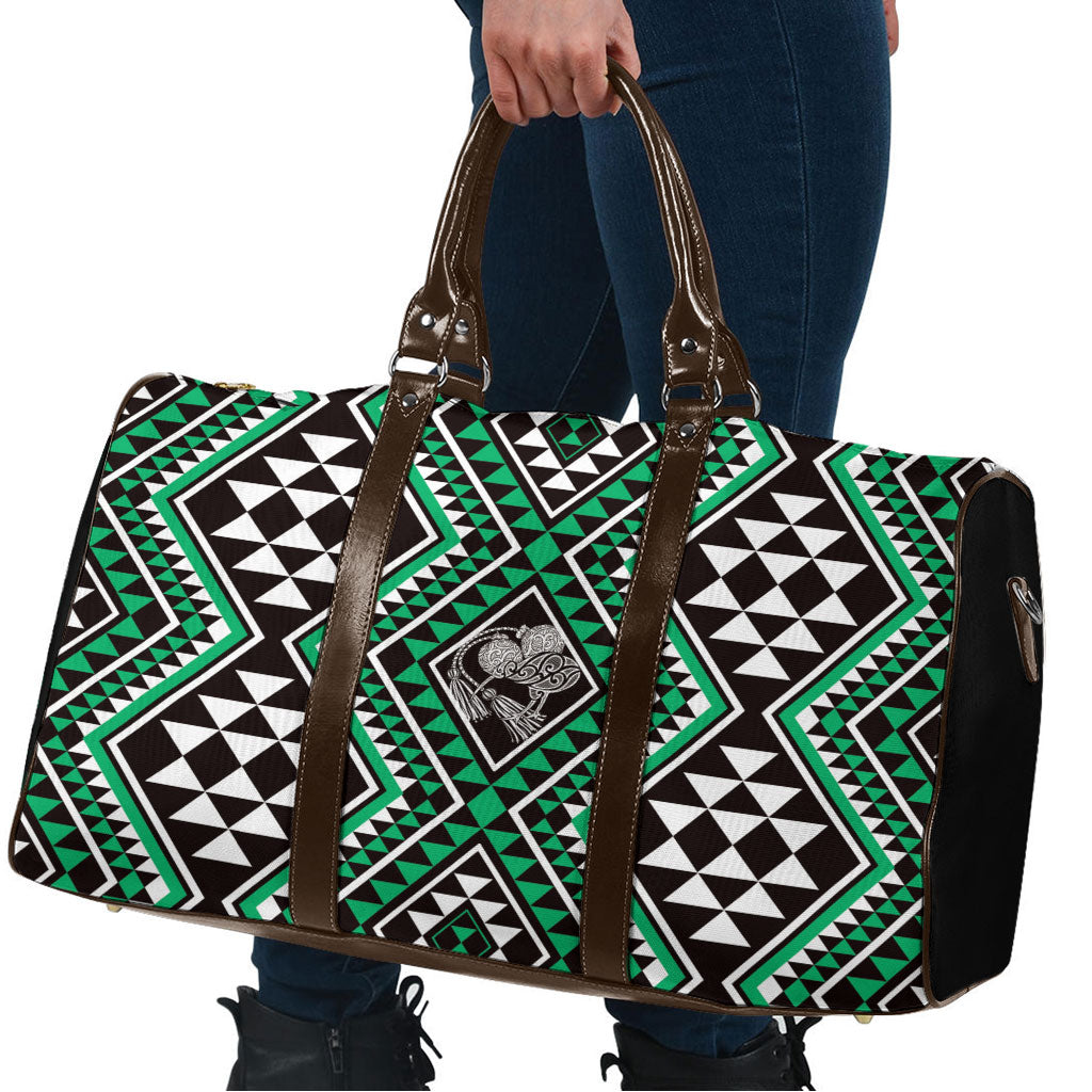 New Zealand Kakariki Taniko Motifs Travel Bag Maori Poi Dance Costume Inspired