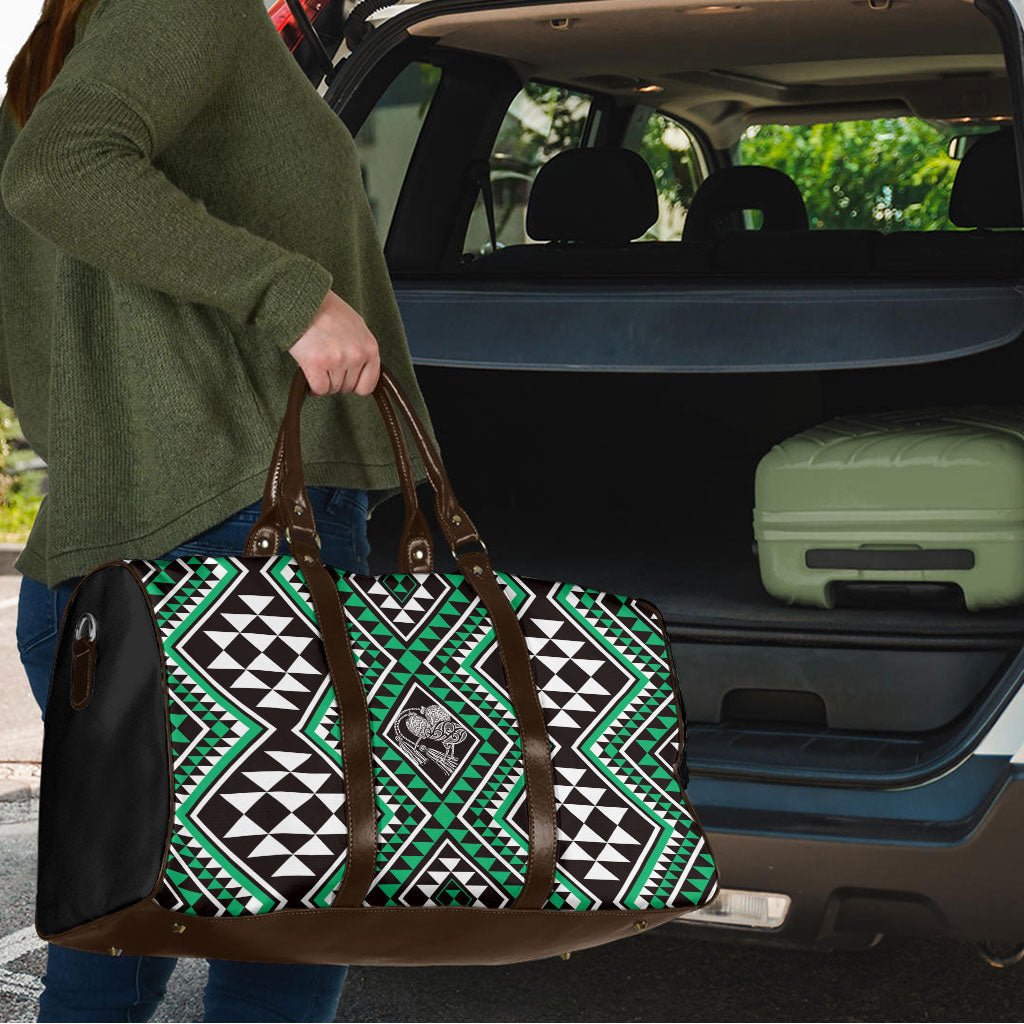 New Zealand Kakariki Taniko Motifs Travel Bag Maori Poi Dance Costume Inspired