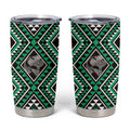 New Zealand Kakariki Taniko Motifs Tumbler Cup Maori Poi Dance Costume Inspired