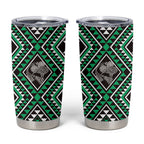 New Zealand Kakariki Taniko Motifs Tumbler Cup Maori Poi Dance Costume Inspired