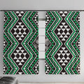 New Zealand Kakariki Taniko Motifs Window Curtain Maori Poi Dance Costume Inspired