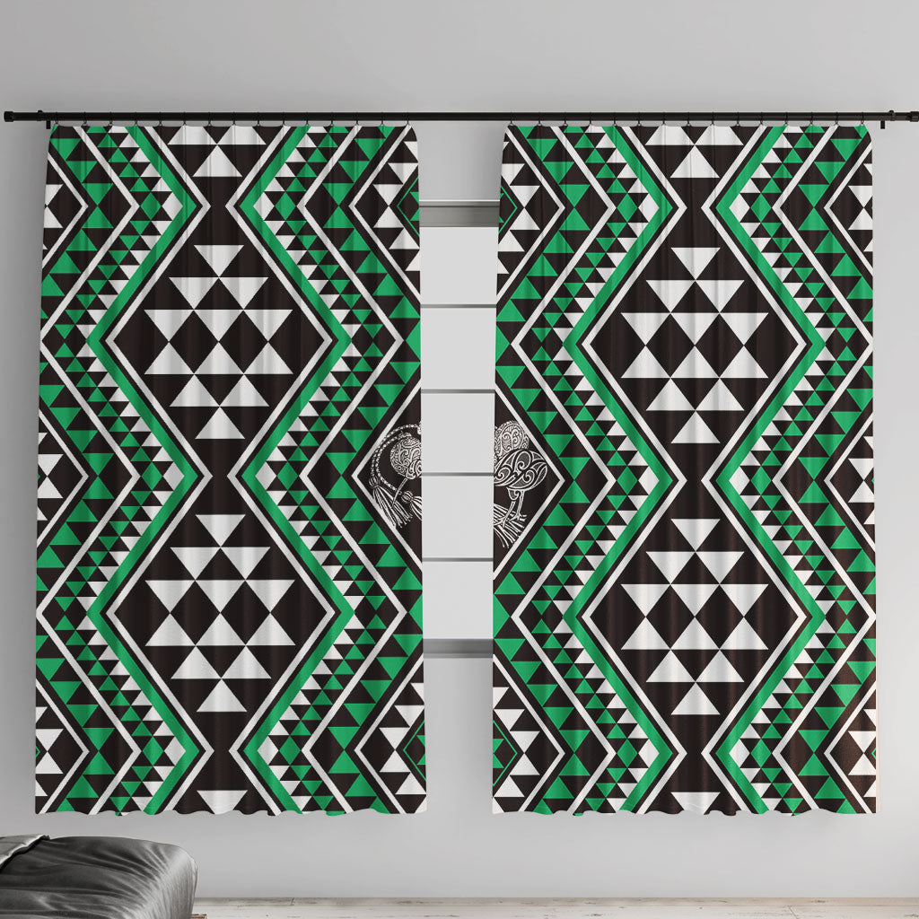 New Zealand Kakariki Taniko Motifs Window Curtain Maori Poi Dance Costume Inspired