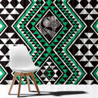 New Zealand Kakariki Taniko Motifs Window Curtain Maori Poi Dance Costume Inspired