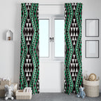 New Zealand Kakariki Taniko Motifs Window Curtain Maori Poi Dance Costume Inspired