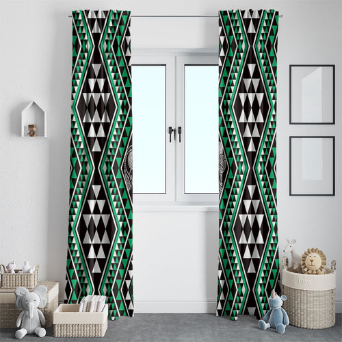 New Zealand Kakariki Taniko Motifs Window Curtain Maori Poi Dance Costume Inspired