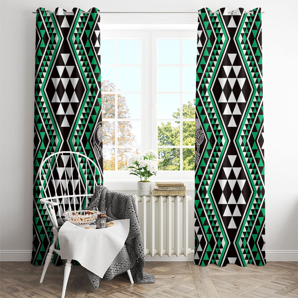 New Zealand Kakariki Taniko Motifs Window Curtain Maori Poi Dance Costume Inspired
