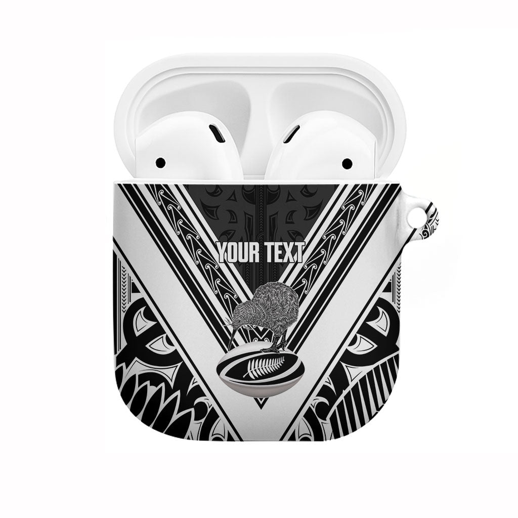 New Zealand Silver Fern Rugby Custom AirPods Case Go Wheel Kiwi Maori Pattern