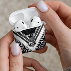 New Zealand Silver Fern Rugby Custom AirPods Case Go Wheel Kiwi Maori Pattern