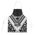 New Zealand Silver Fern Rugby Custom Apron Go Wheel Kiwi Maori Pattern