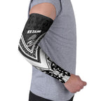 New Zealand Silver Fern Rugby Custom Arm Sleeves Go Wheel Kiwi Maori Pattern