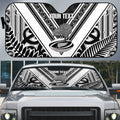 New Zealand Silver Fern Rugby Custom Auto Sun Shade Go Wheel Kiwi Maori Pattern