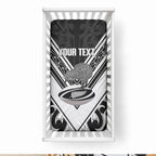 New Zealand Silver Fern Rugby Custom Baby Bed Cover Go Wheel Kiwi Maori Pattern