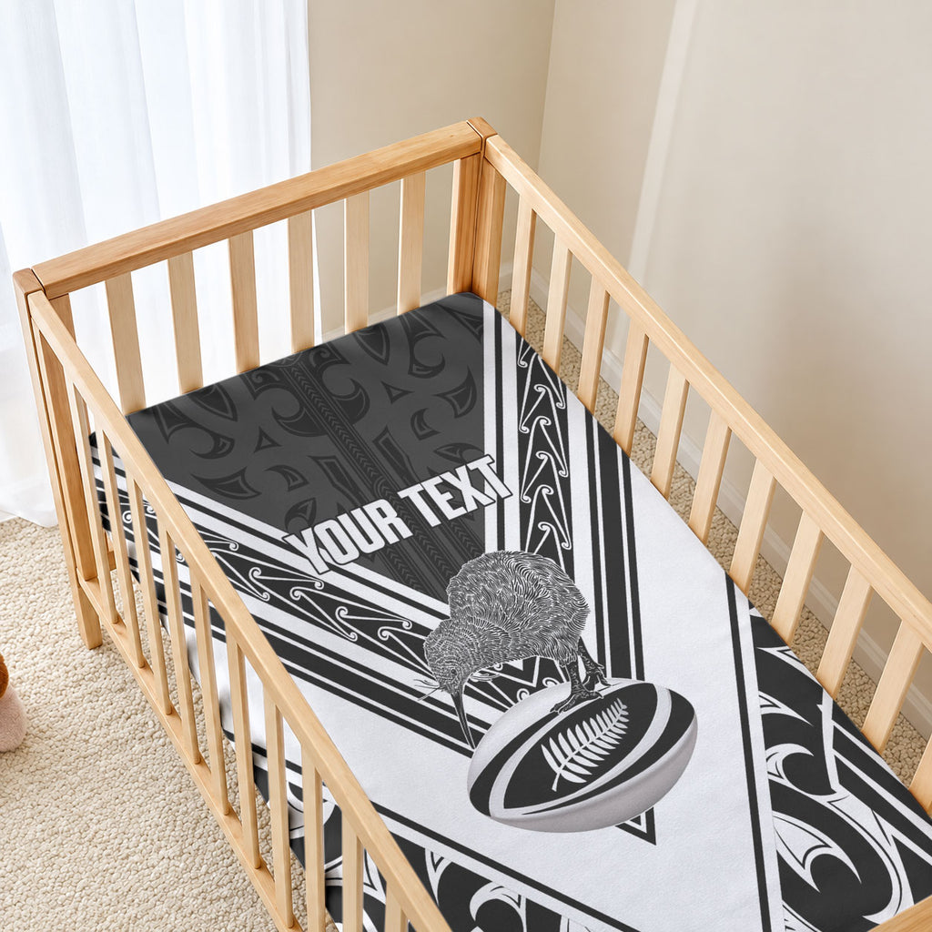 New Zealand Silver Fern Rugby Custom Baby Bed Cover Go Wheel Kiwi Maori Pattern