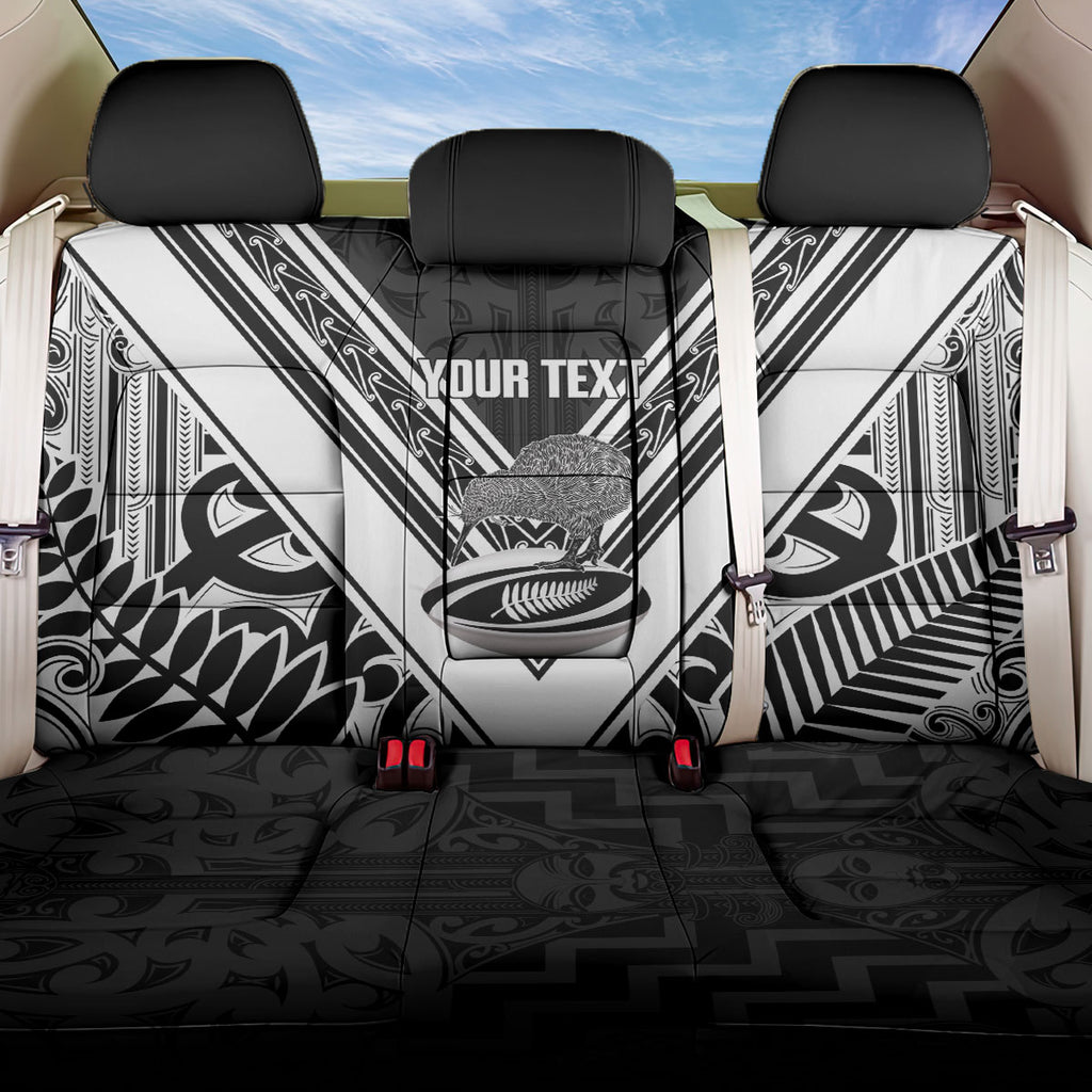 New Zealand Silver Fern Rugby Custom Back Car Seat Cover Go Wheel Kiwi Maori Pattern