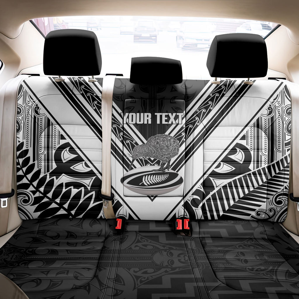 New Zealand Silver Fern Rugby Custom Back Car Seat Cover Go Wheel Kiwi Maori Pattern