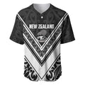 New Zealand Silver Fern Rugby Custom Baseball Jersey Go Wheel Kiwi Maori Pattern