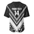New Zealand Silver Fern Rugby Custom Baseball Jersey Go Wheel Kiwi Maori Pattern