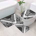 New Zealand Silver Fern Rugby Custom Bathroom Set Go Wheel Kiwi Maori Pattern