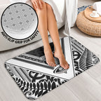 New Zealand Silver Fern Rugby Custom Bathroom Set Go Wheel Kiwi Maori Pattern