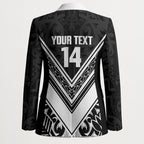 New Zealand Silver Fern Rugby Custom Blazer Go Wheel Kiwi Maori Pattern