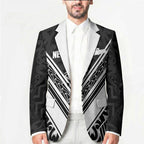 New Zealand Silver Fern Rugby Custom Blazer Go Wheel Kiwi Maori Pattern