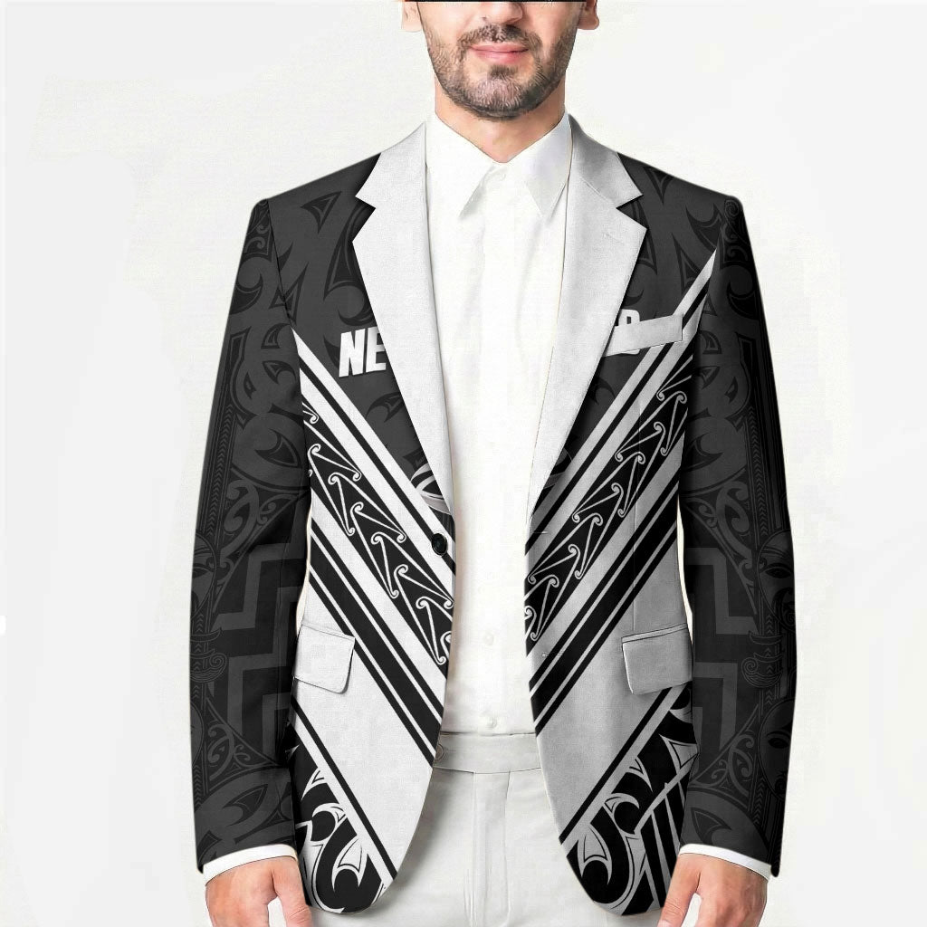 New Zealand Silver Fern Rugby Custom Blazer Go Wheel Kiwi Maori Pattern