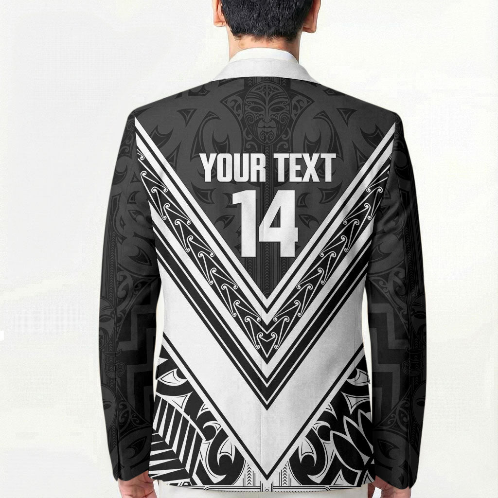 New Zealand Silver Fern Rugby Custom Blazer Go Wheel Kiwi Maori Pattern