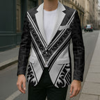 New Zealand Silver Fern Rugby Custom Blazer Go Wheel Kiwi Maori Pattern