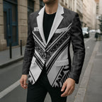 New Zealand Silver Fern Rugby Custom Blazer Go Wheel Kiwi Maori Pattern