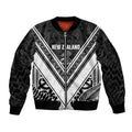 New Zealand Silver Fern Rugby Custom Bomber Jacket Go Wheel Kiwi Maori Pattern