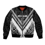 New Zealand Silver Fern Rugby Custom Bomber Jacket Go Wheel Kiwi Maori Pattern