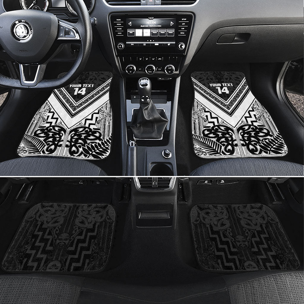 New Zealand Silver Fern Rugby Custom Car Mats Go Wheel Kiwi Maori Pattern