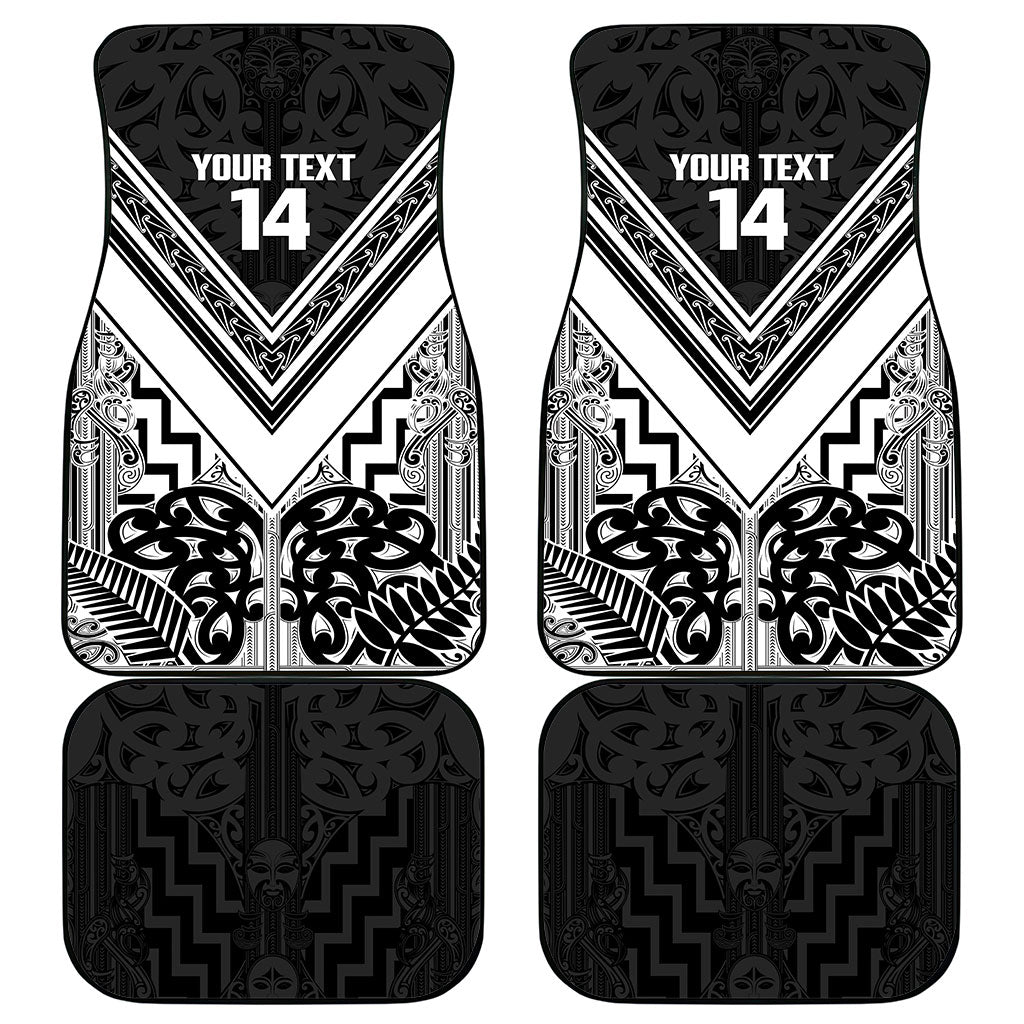 New Zealand Silver Fern Rugby Custom Car Mats Go Wheel Kiwi Maori Pattern