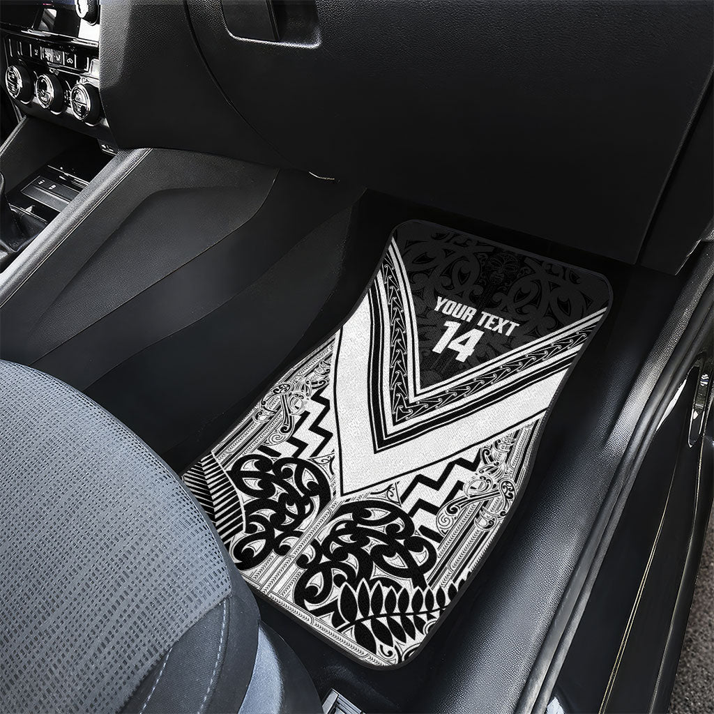 New Zealand Silver Fern Rugby Custom Car Mats Go Wheel Kiwi Maori Pattern
