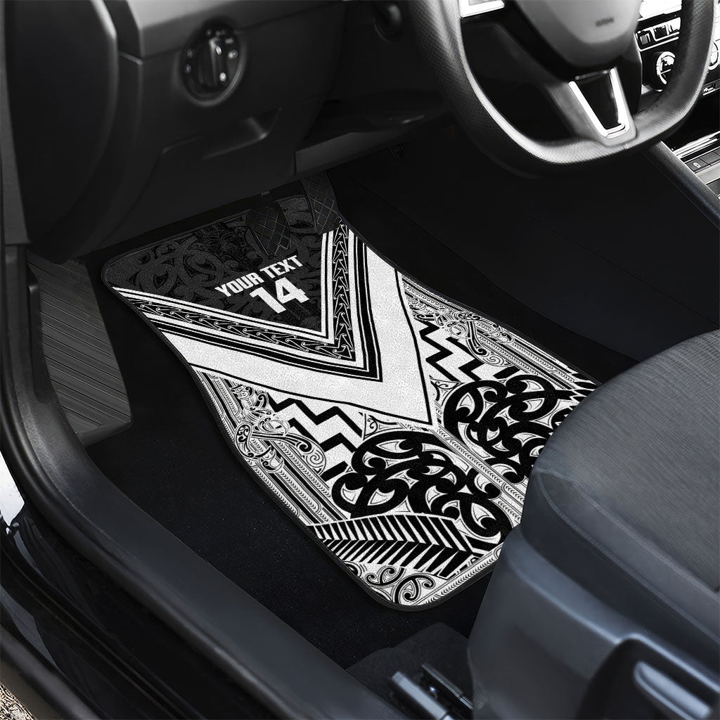 New Zealand Silver Fern Rugby Custom Car Mats Go Wheel Kiwi Maori Pattern