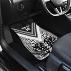New Zealand Silver Fern Rugby Custom Car Mats Go Wheel Kiwi Maori Pattern