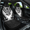 New Zealand Silver Fern Rugby Custom Car Seat Cover Go Wheel Kiwi Maori Pattern