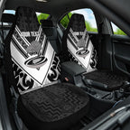 New Zealand Silver Fern Rugby Custom Car Seat Cover Go Wheel Kiwi Maori Pattern