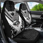 New Zealand Silver Fern Rugby Custom Car Seat Cover Go Wheel Kiwi Maori Pattern