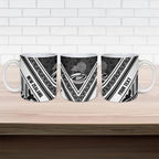 New Zealand Silver Fern Rugby Custom Ceramic Mug Go Wheel Kiwi Maori Pattern